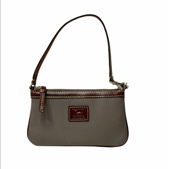 Dooney & Bourke | Belvedere Large Slim Leather Wristlet In Taupe - Picture 6 of 10